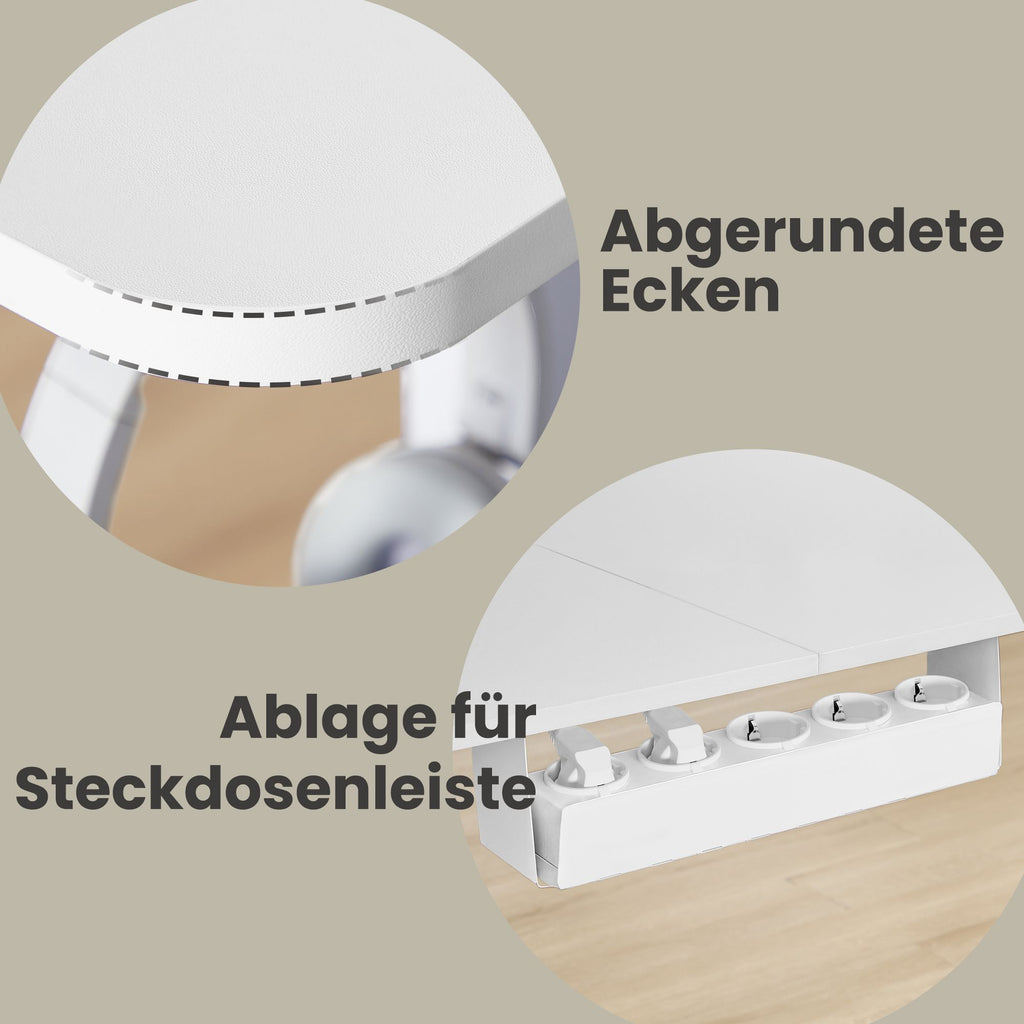 L-förmiger Eckschreibtisch, Höhenverstellbarer Schreibtisch, 160 x 140 cm