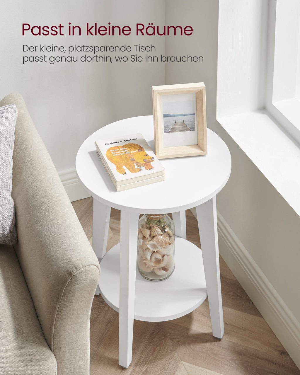 Beistelltisch mit Ablage