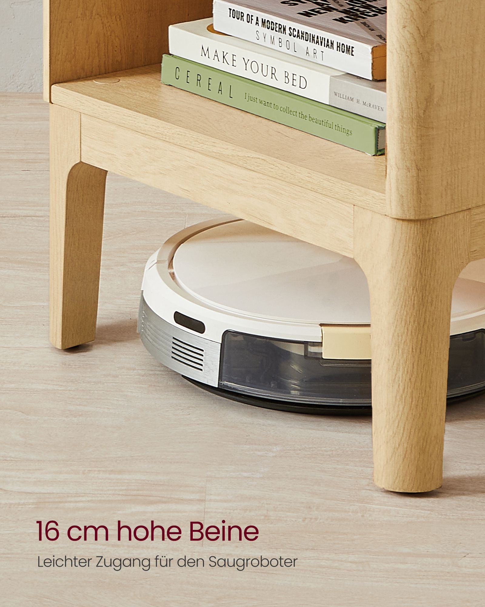 Nachttisch mit Schublade und offenem Fach modern