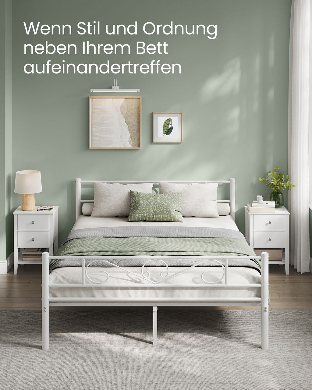Nachttisch aus Bambus mit 2 Schubladen