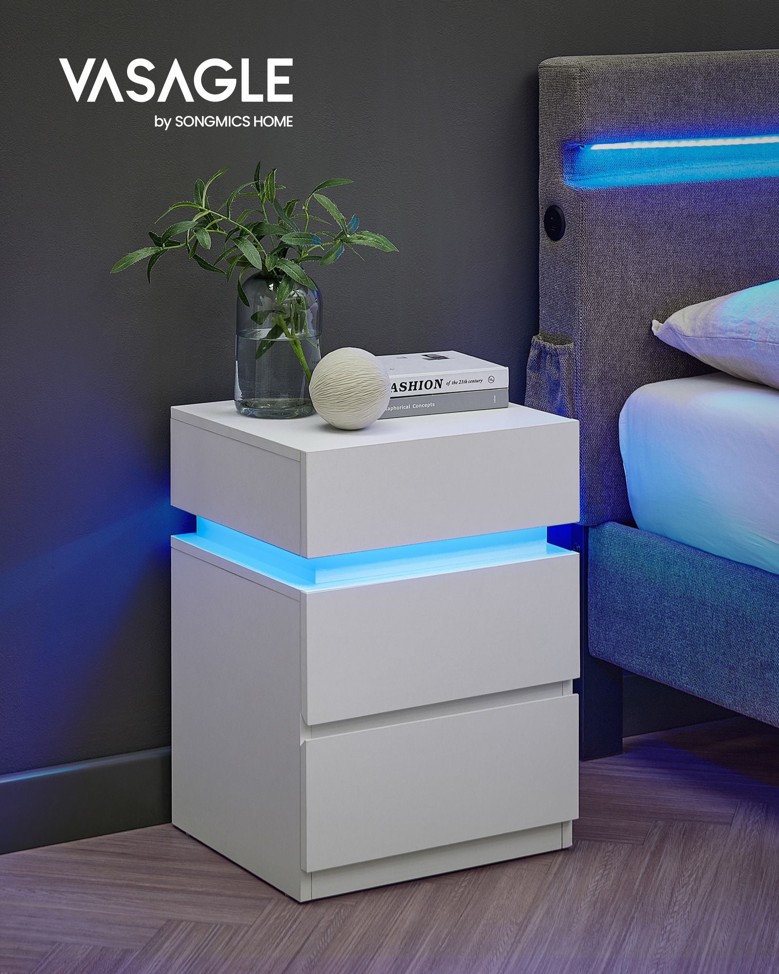 Nachttisch mit LED-Beleuchtung