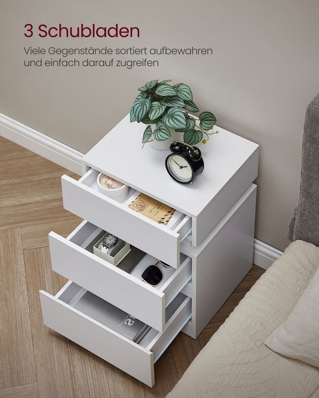 Nachttisch mit LED-Beleuchtung
