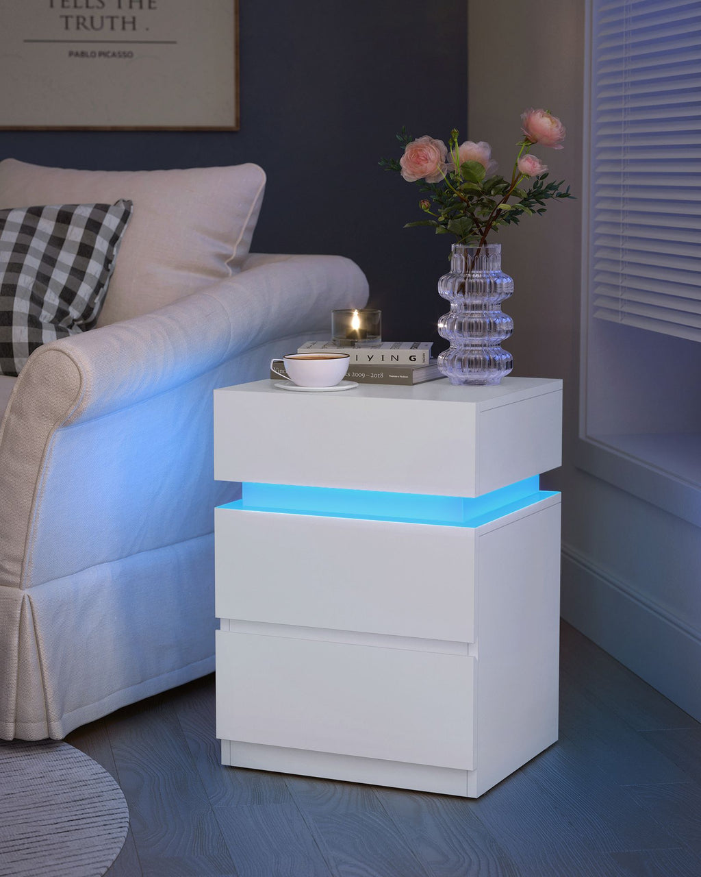 Nachttisch mit LED-Beleuchtung