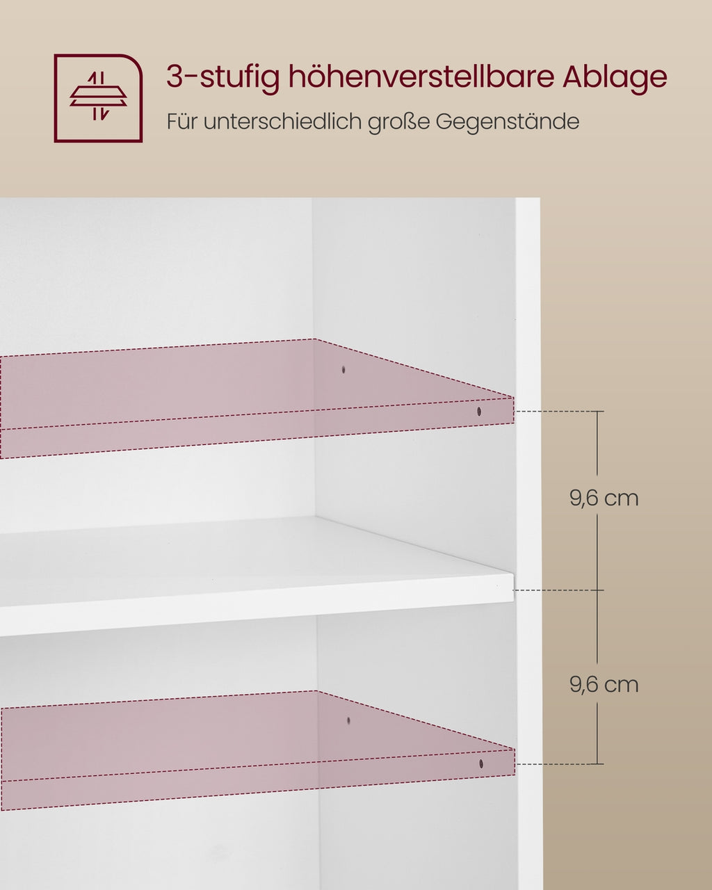 Custos Collection – Nachttische mit offenen Fächern für vielseitige Nutzung Wolkenweiß