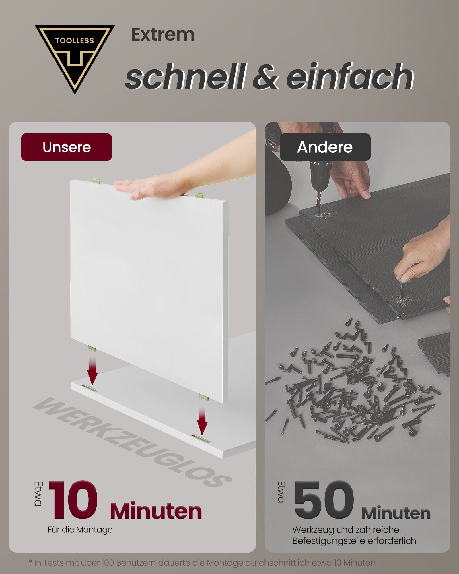 Nachttisch 2er Set mit Ladefunktion und Schublade mattweiß