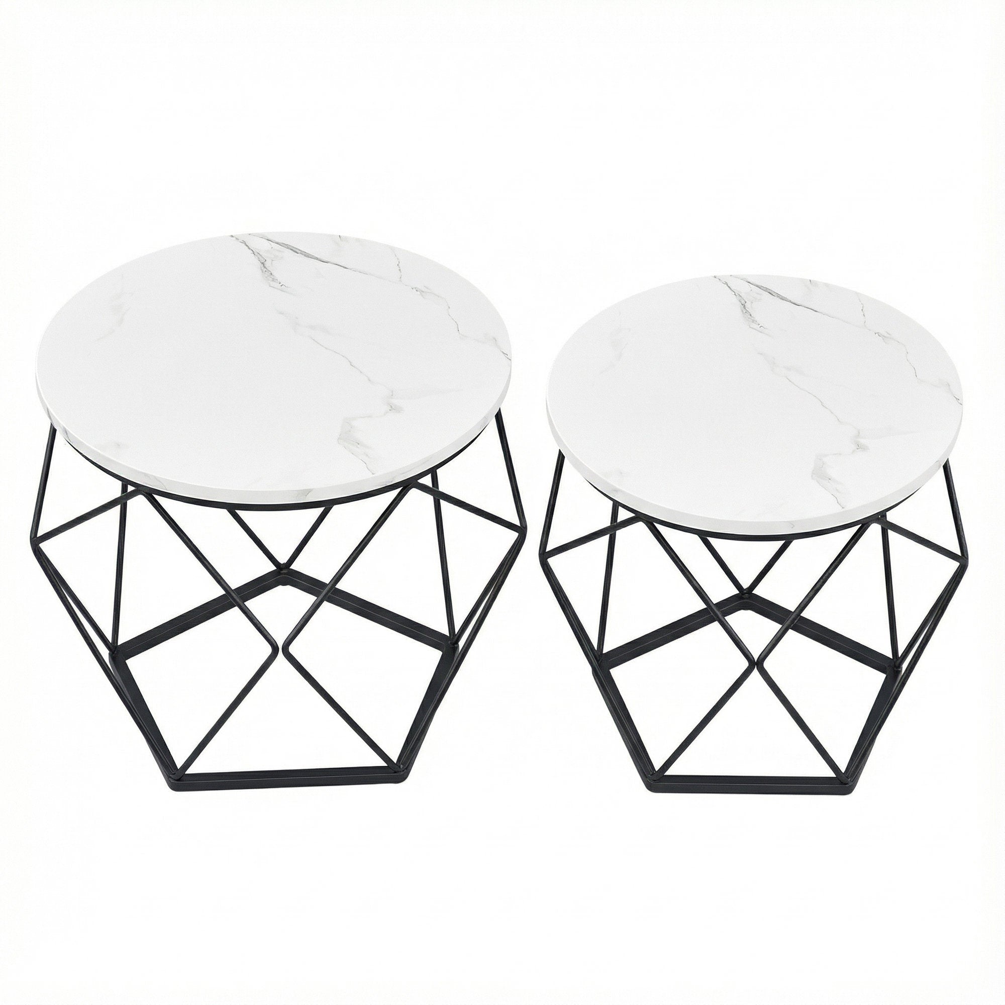 Couchtisch rund, 2er Set, Wohnzimmertisch