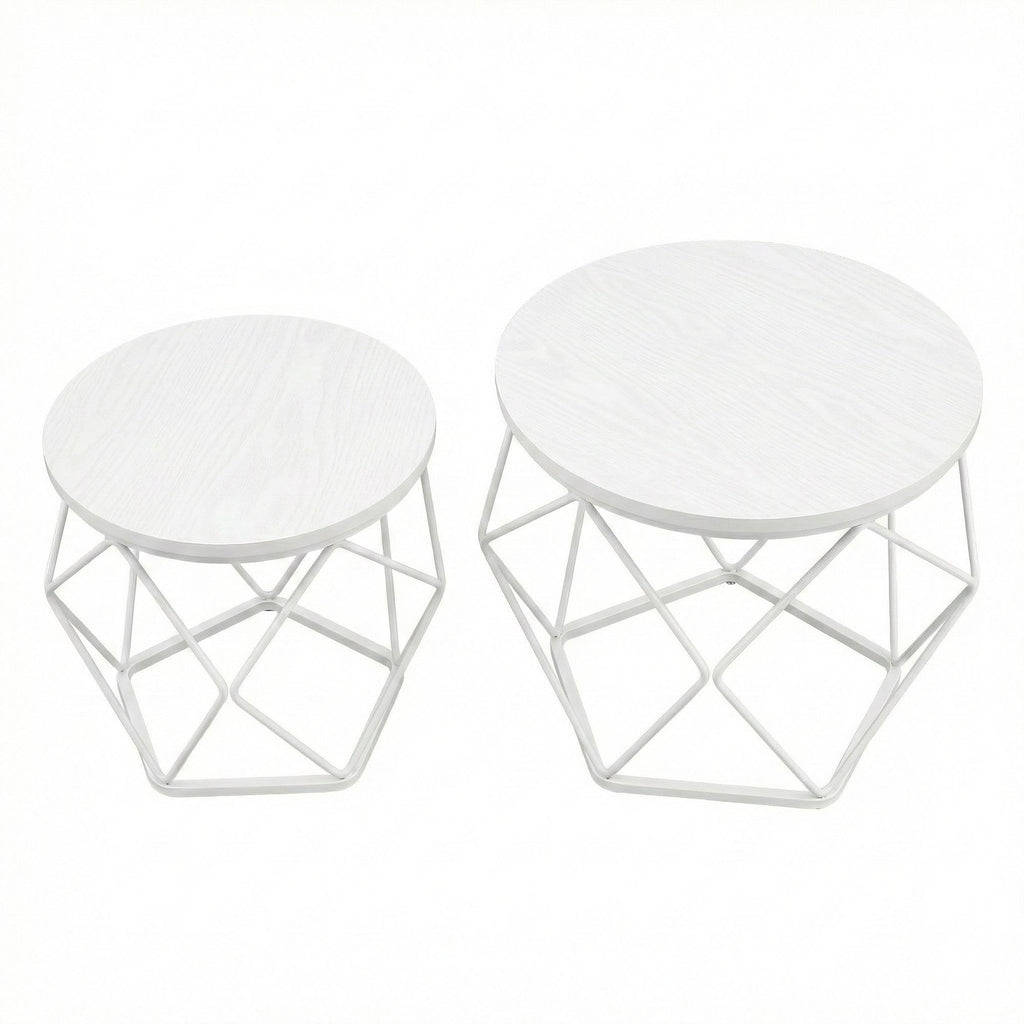 Couchtisch rund, 2er Set, Beistelltisch