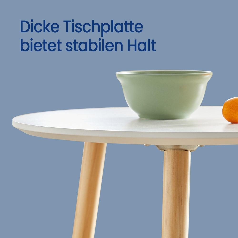 Beistelltisch-Set rund, 2 Moderne Sofatische, minimalistisch