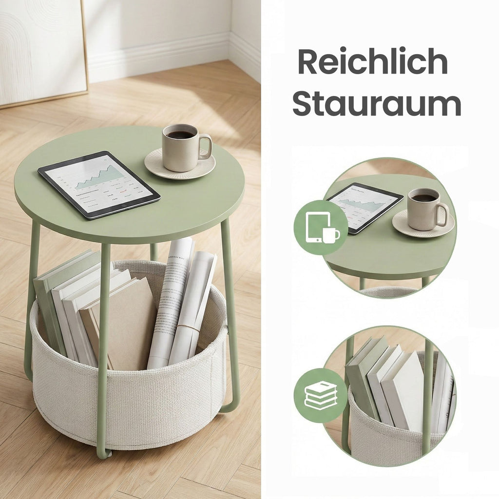 Beistelltisch rund, kleiner Tisch, Couchtisch klein
