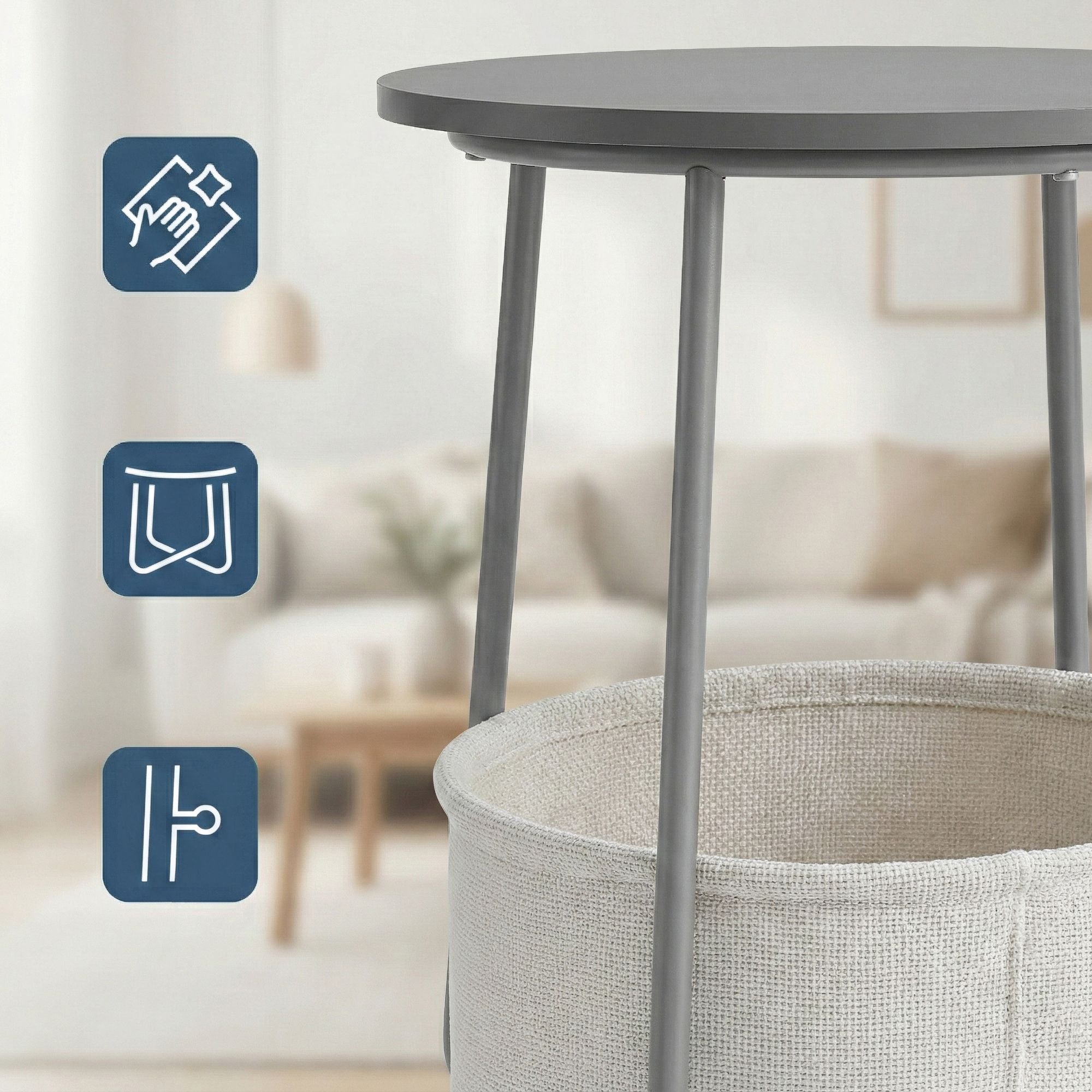 Beistelltisch rund, kleiner Tisch, Couchtisch klein