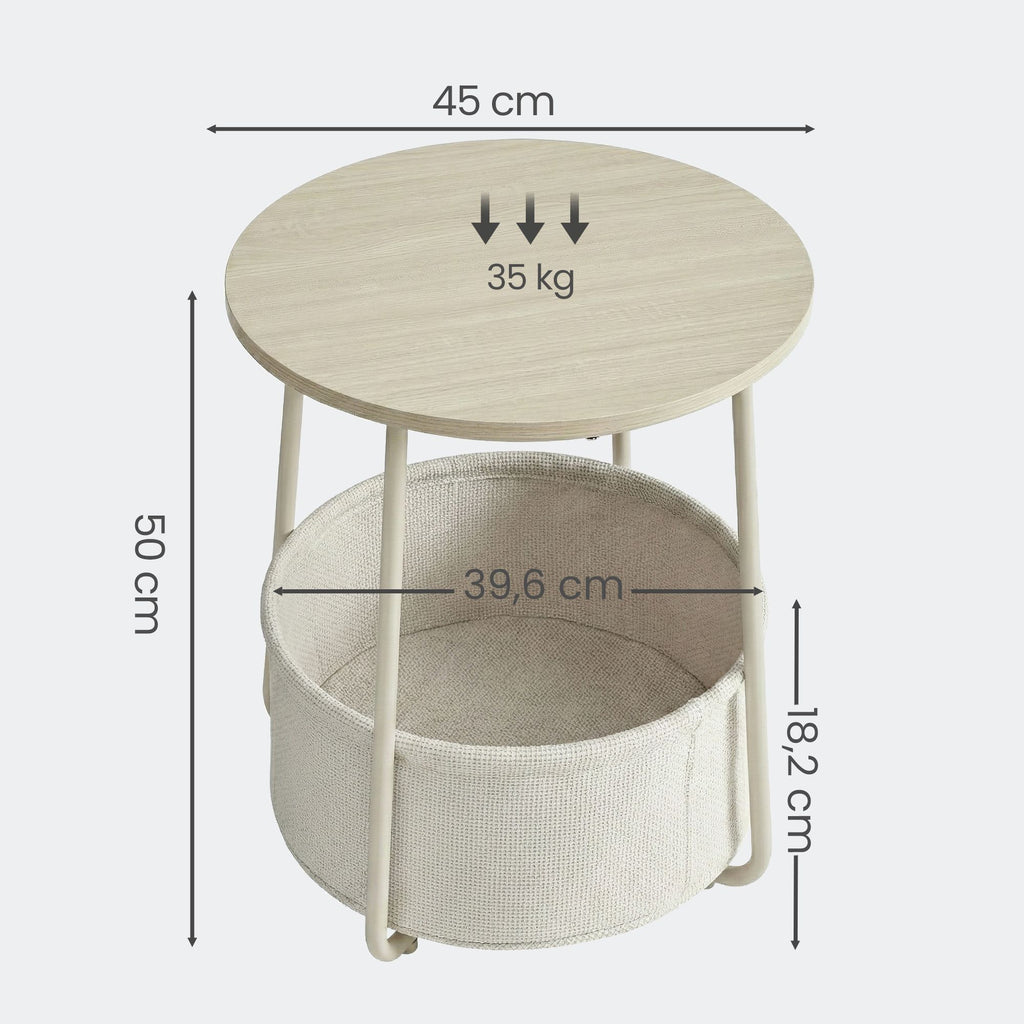 Beistelltisch rund, kleiner Tisch, Couchtisch klein