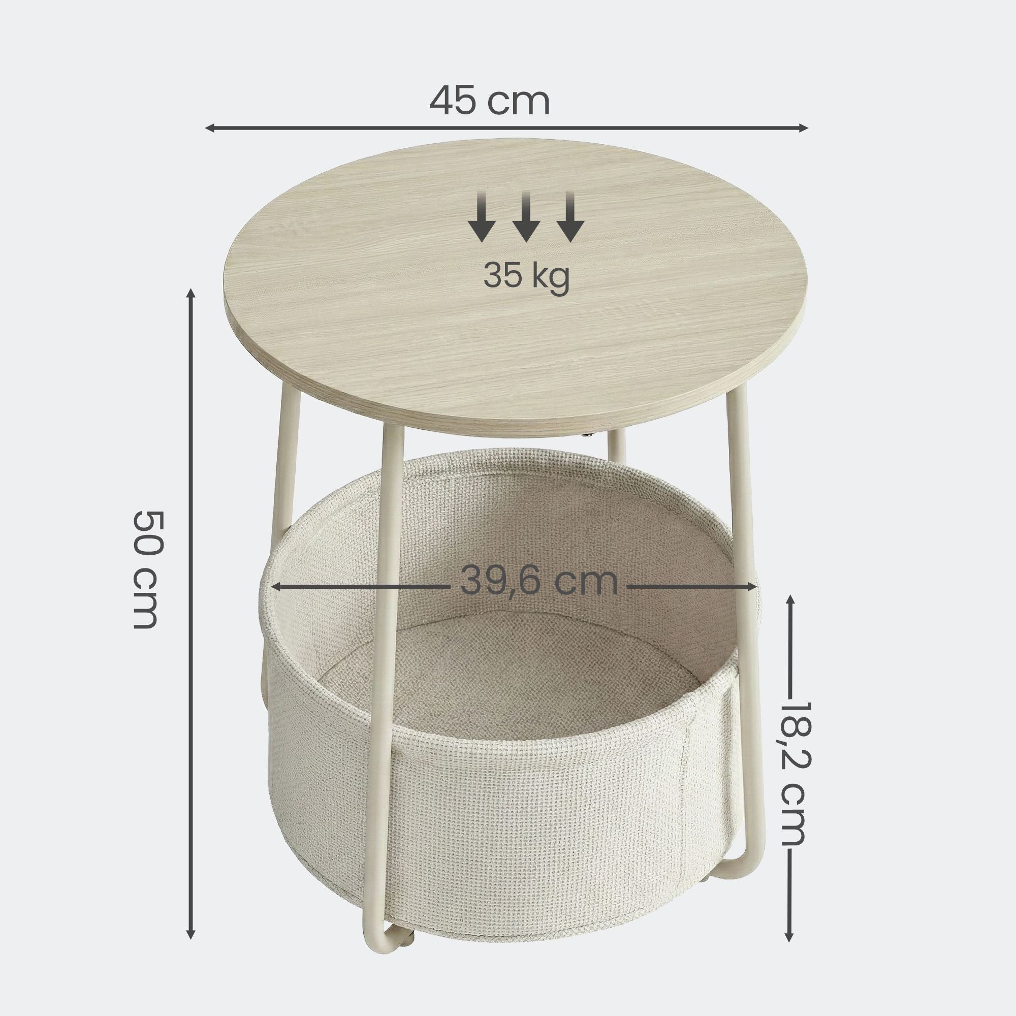 Beistelltisch rund, kleiner Tisch, Couchtisch klein