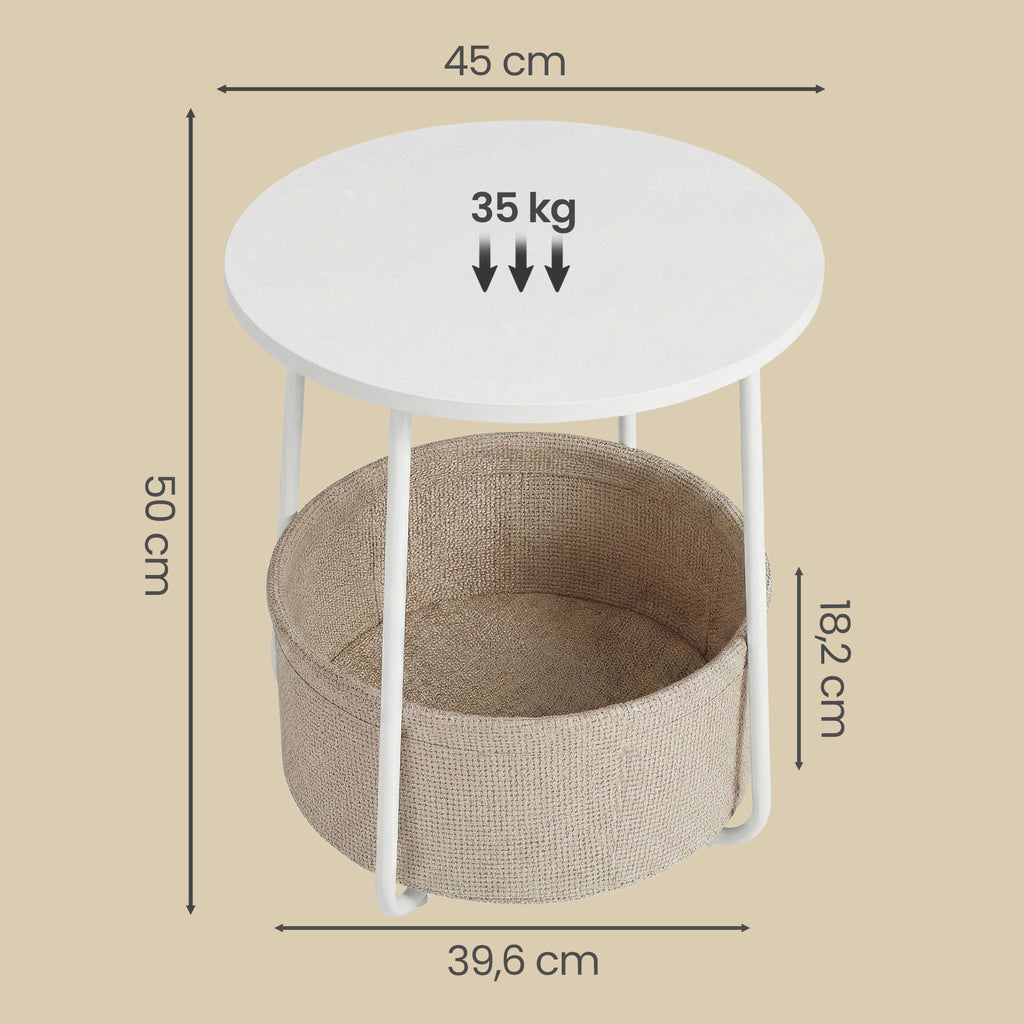 Beistelltisch rund, kleiner Tisch, Couchtisch klein