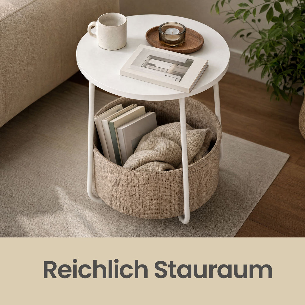 Beistelltisch rund, kleiner Tisch, Couchtisch klein
