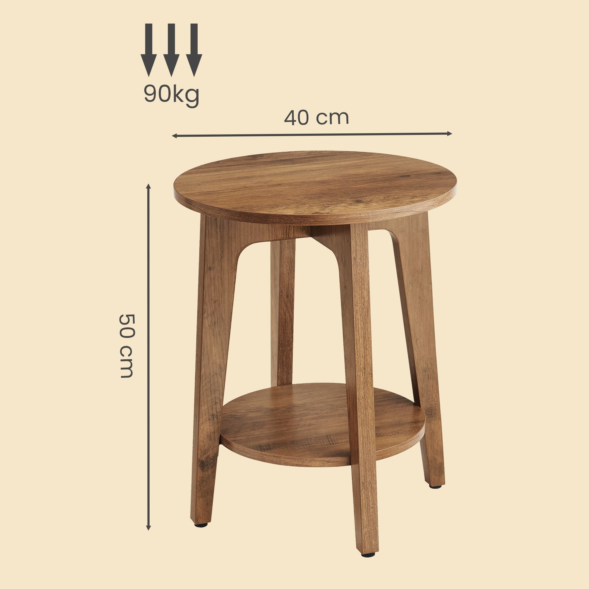 Beistelltisch, Sofatisch, kleiner runder Tisch