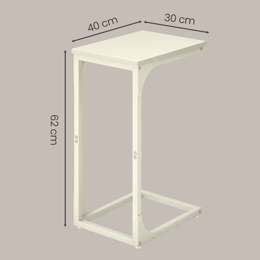 Beistelltisch mit Metallgestell, Beistelltisch für Wohnzimmer, Schlafzimmer