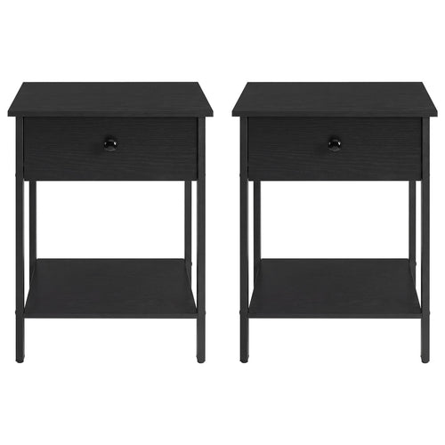 2 Nachtkommoden, mit Schublade, Beistelltisch für Schlafzimmer