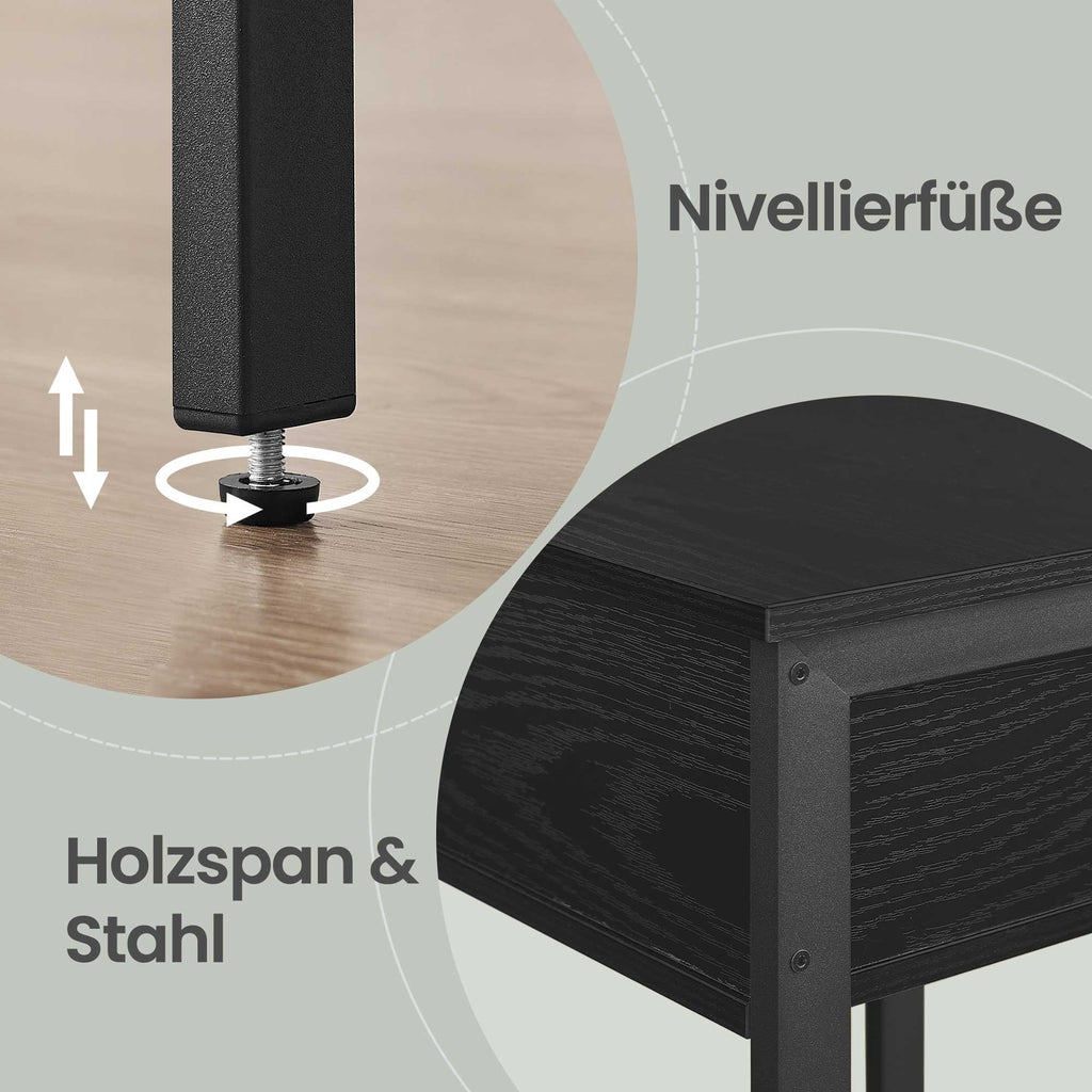 2 Nachtkommoden, mit Schublade, Beistelltisch für Schlafzimmer