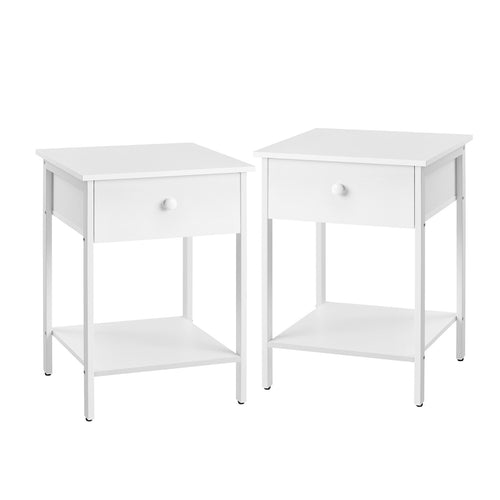 2 Nachtkommoden, mit Schublade, Beistelltisch für Schlafzimmer
