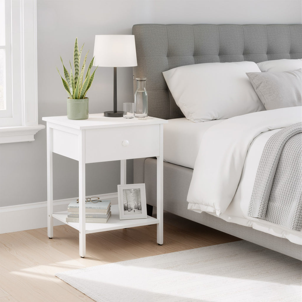 2 Nachtkommoden, mit Schublade, Beistelltisch für Schlafzimmer