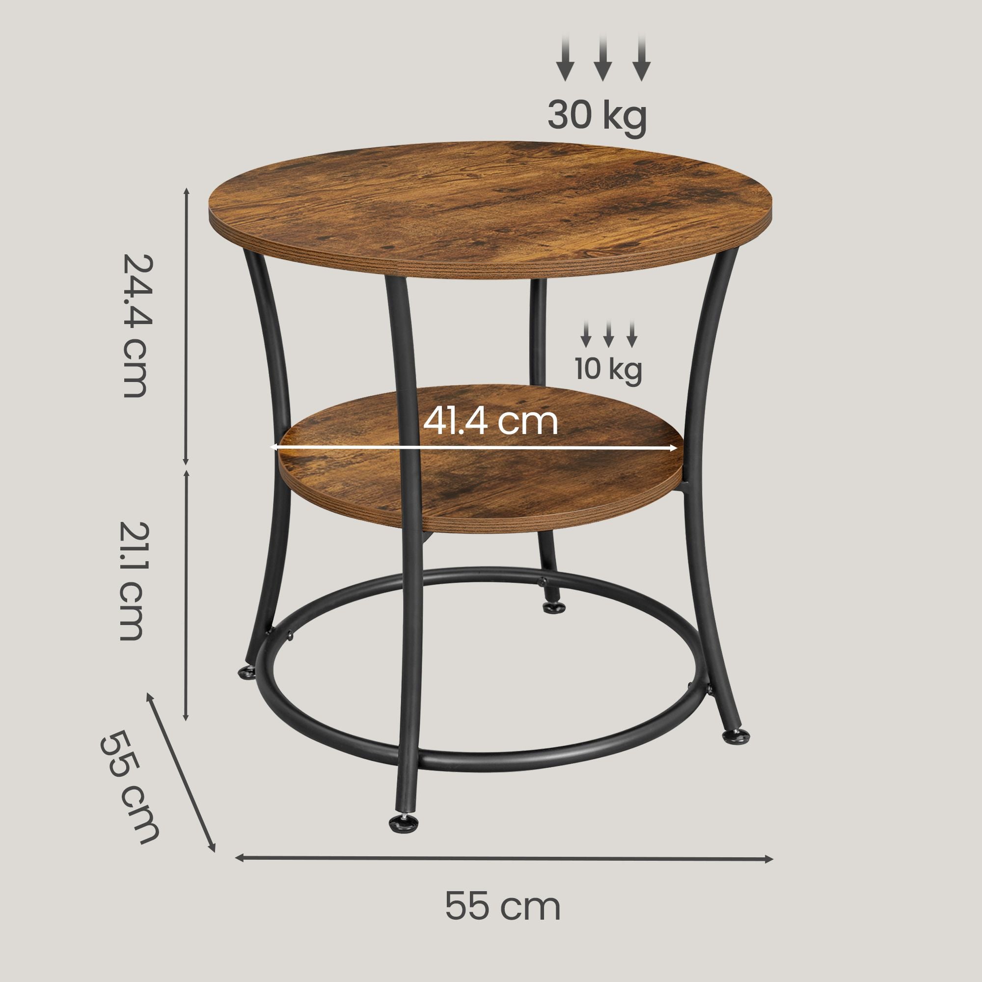 Beistelltisch, Couchtisch rund, Sofatisch