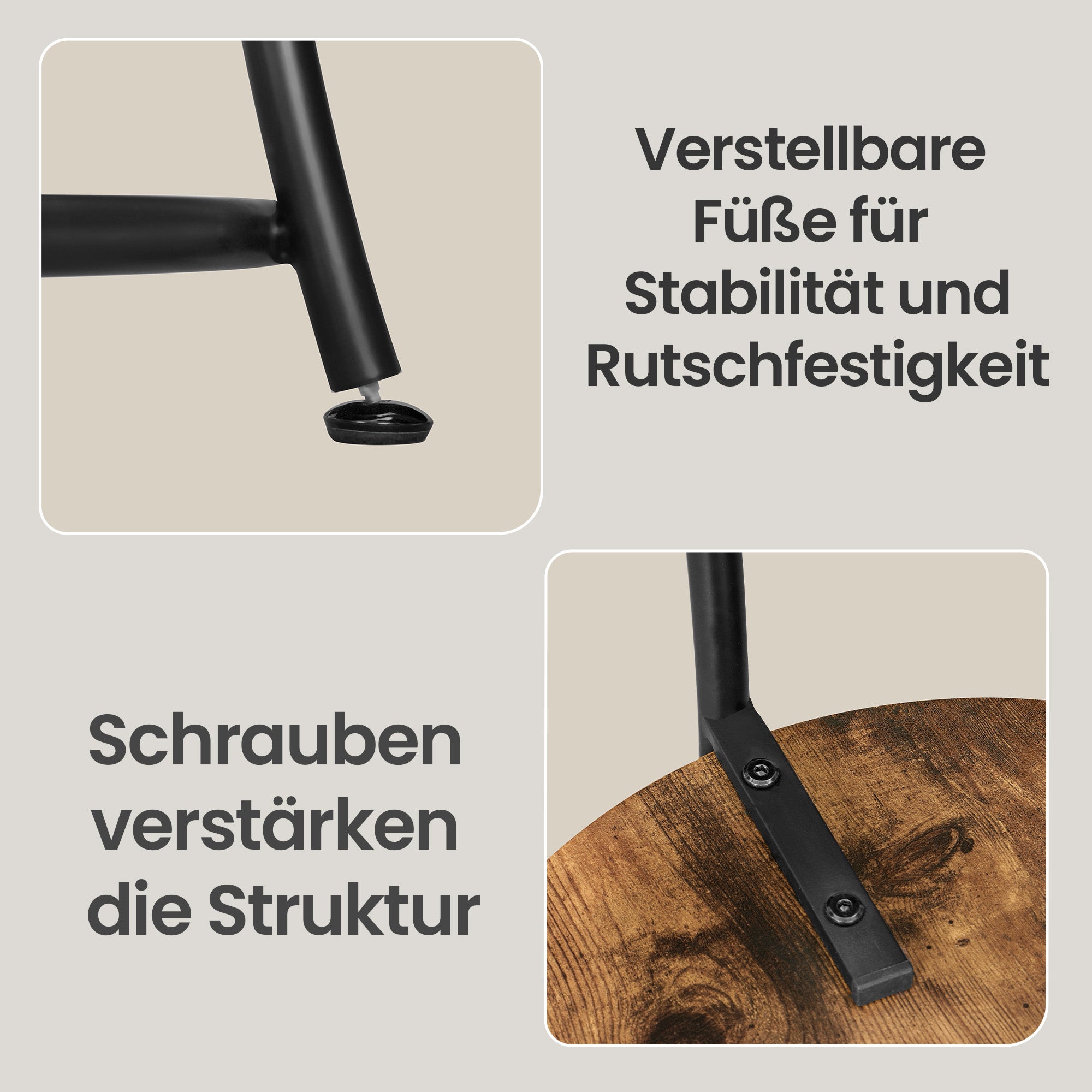 Beistelltisch, Couchtisch rund, Sofatisch