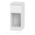 Schmaler Nachttisch, Nachtschrank, Beistelltisch mit LED-Beleuchtung