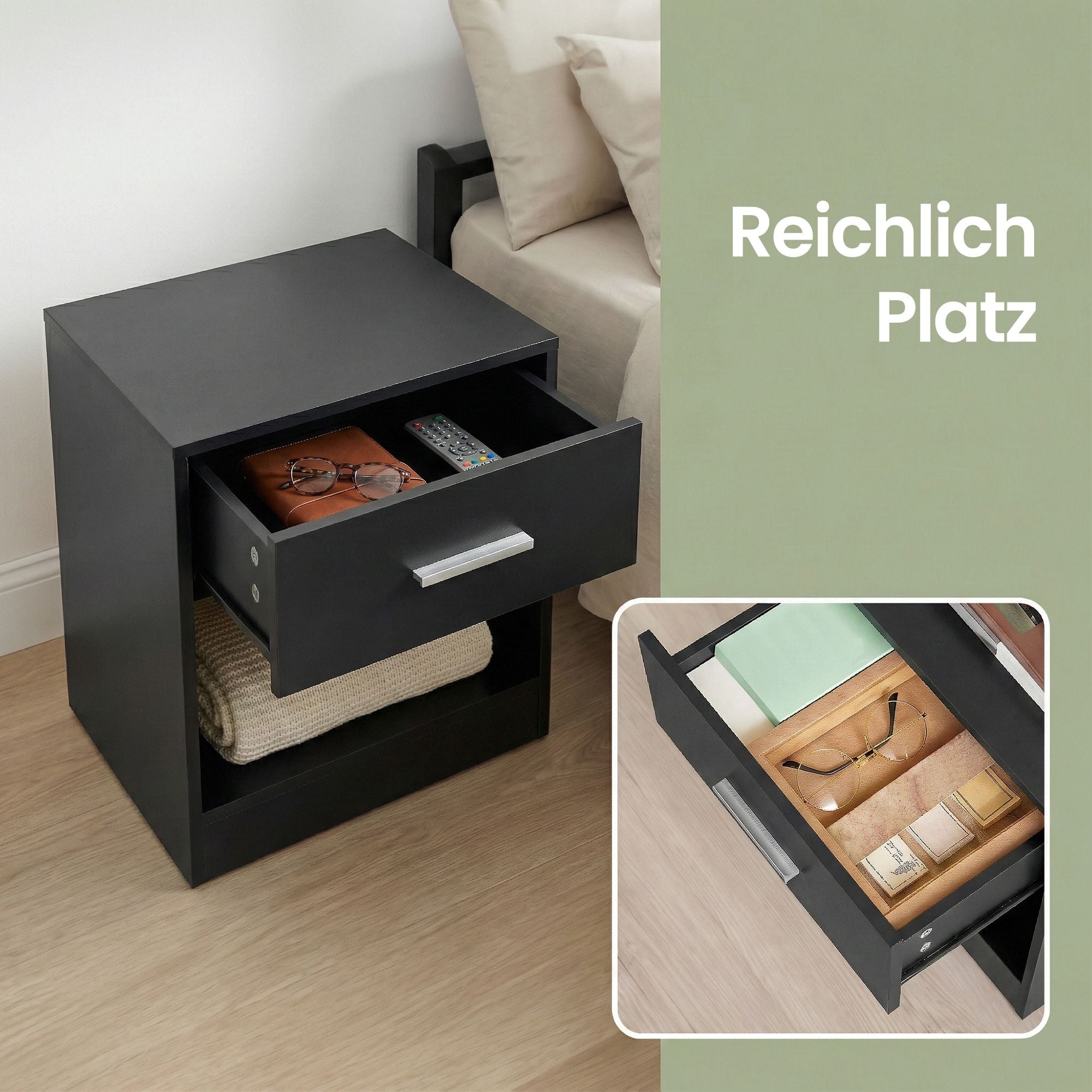 Nachttisch, Beistelltisch, mit Schublade