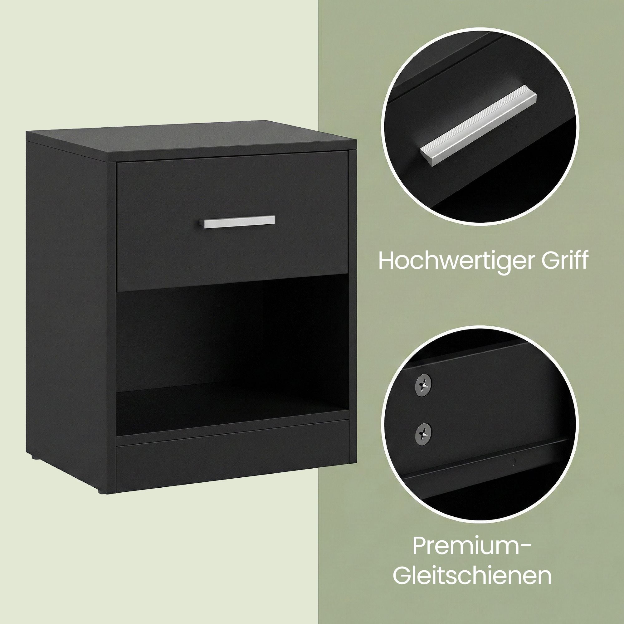 Nachttisch, Beistelltisch, mit Schublade
