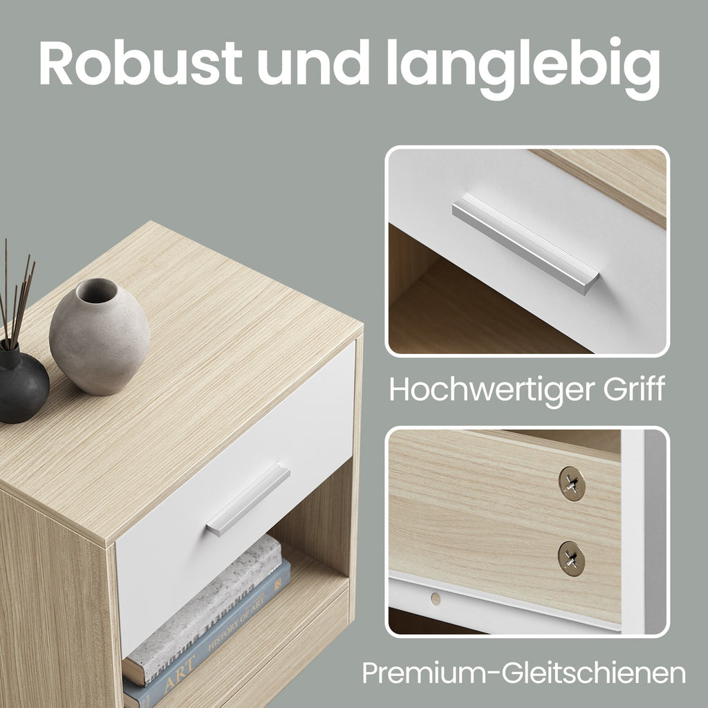 Nachttisch, Beistelltisch, mit Schublade