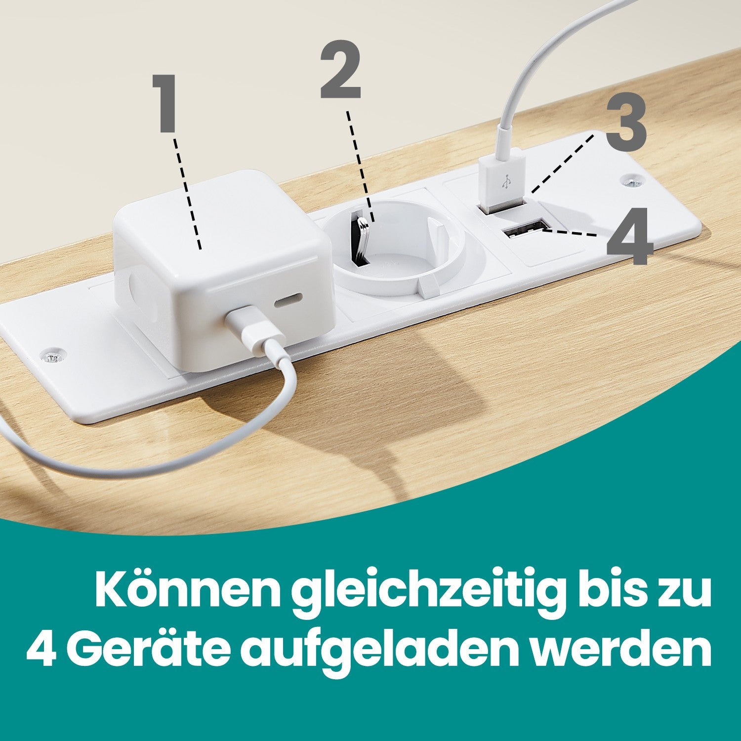 Nachttisch modern mit 3 Schubladen strohgelb