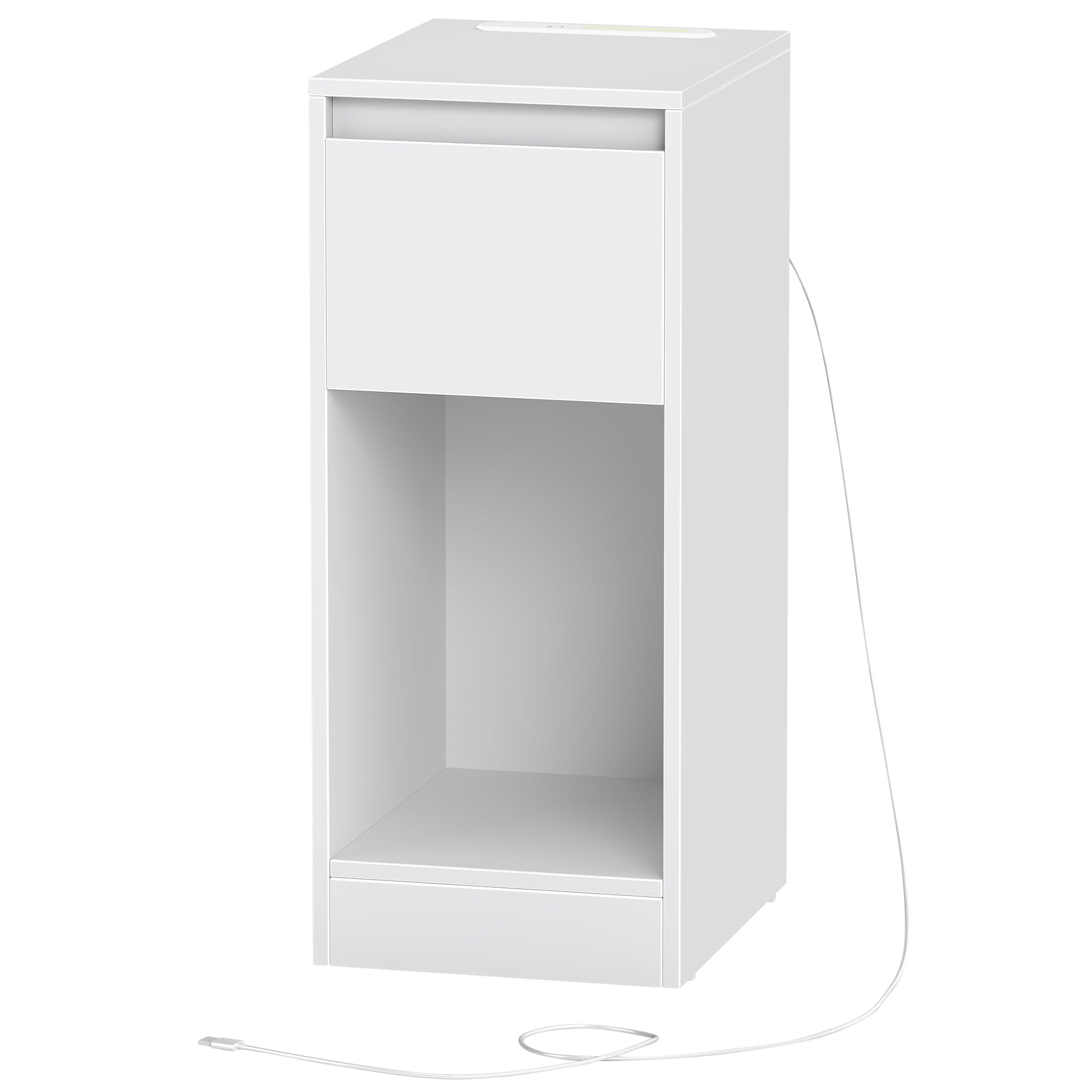 Schmaler Nachttisch, 2er Set, Nachtschrank