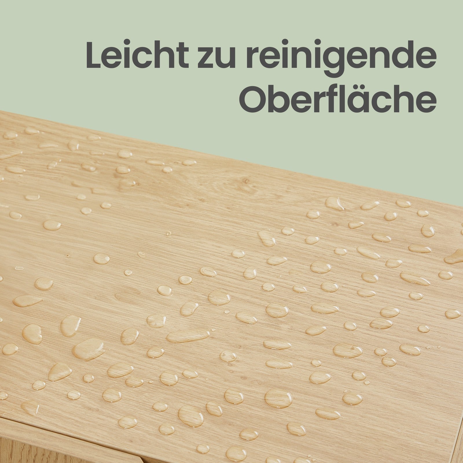 Beistelltisch Set mit Steckdosenleiste, Nachttisch, 3 Schubladen