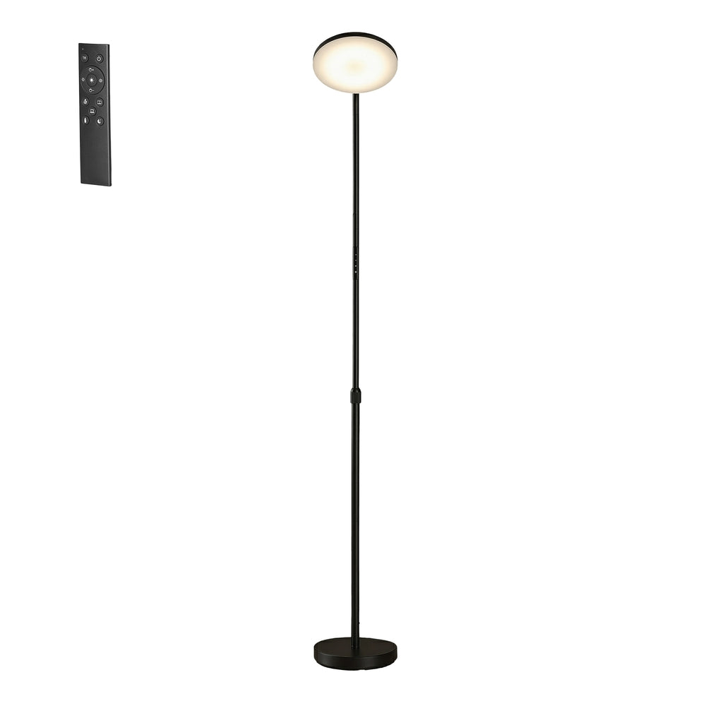 Nachttisch mit Steckdosen, LED-Beleuchtung, 2 Schubladen und offenem Fach, 40,1 x 30 x 50,2 cm, Tintenschwarz