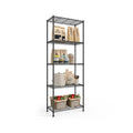 Regal Metallregal 5 Ebenen höhenverstellbare Ablagen 30 × 60 × 161 cm tintenschwarz