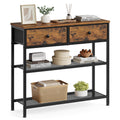 Konsolentisch vintagebraun 76,7x30x78,7 cm 2 Schubladen