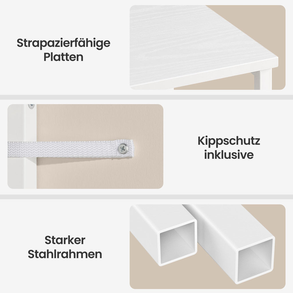 Nachttisch mit LED-Beleuchtung und Ladestation