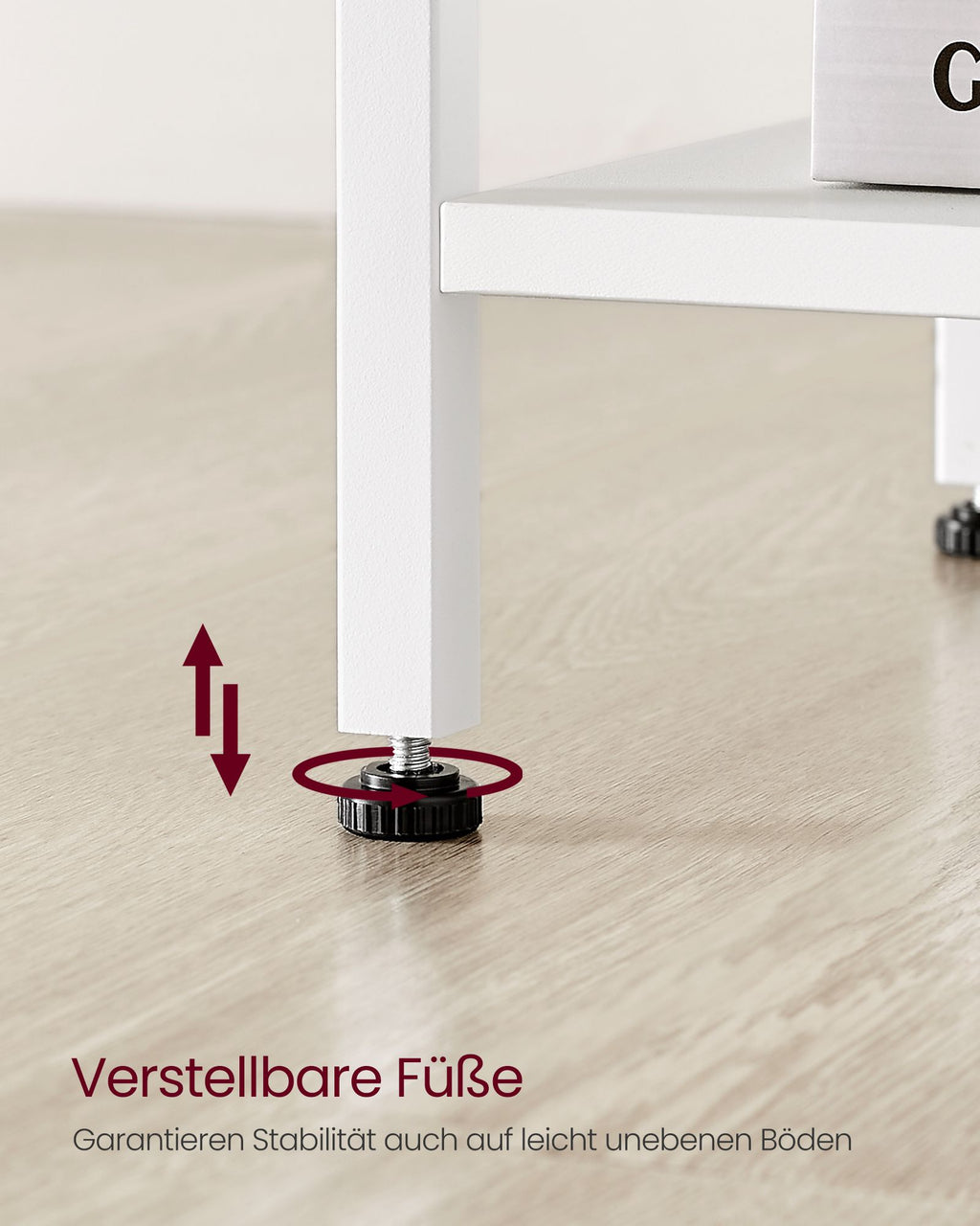 Beistelltisch 2er Set mit Stoff-Schublade weiß