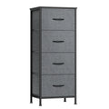 SONGMICS BELLAH Kollektion - Kommode, Schrank, Aufbewahrungsschrank, für Schlafzimmer, Flur, Wohnzimmer, Stahl, 4 Schubladen, modern, schiefergrau LGS314G101