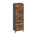 Kommode mit 5 Schubladen, Schmaler Stoffschrank für Flur, 39