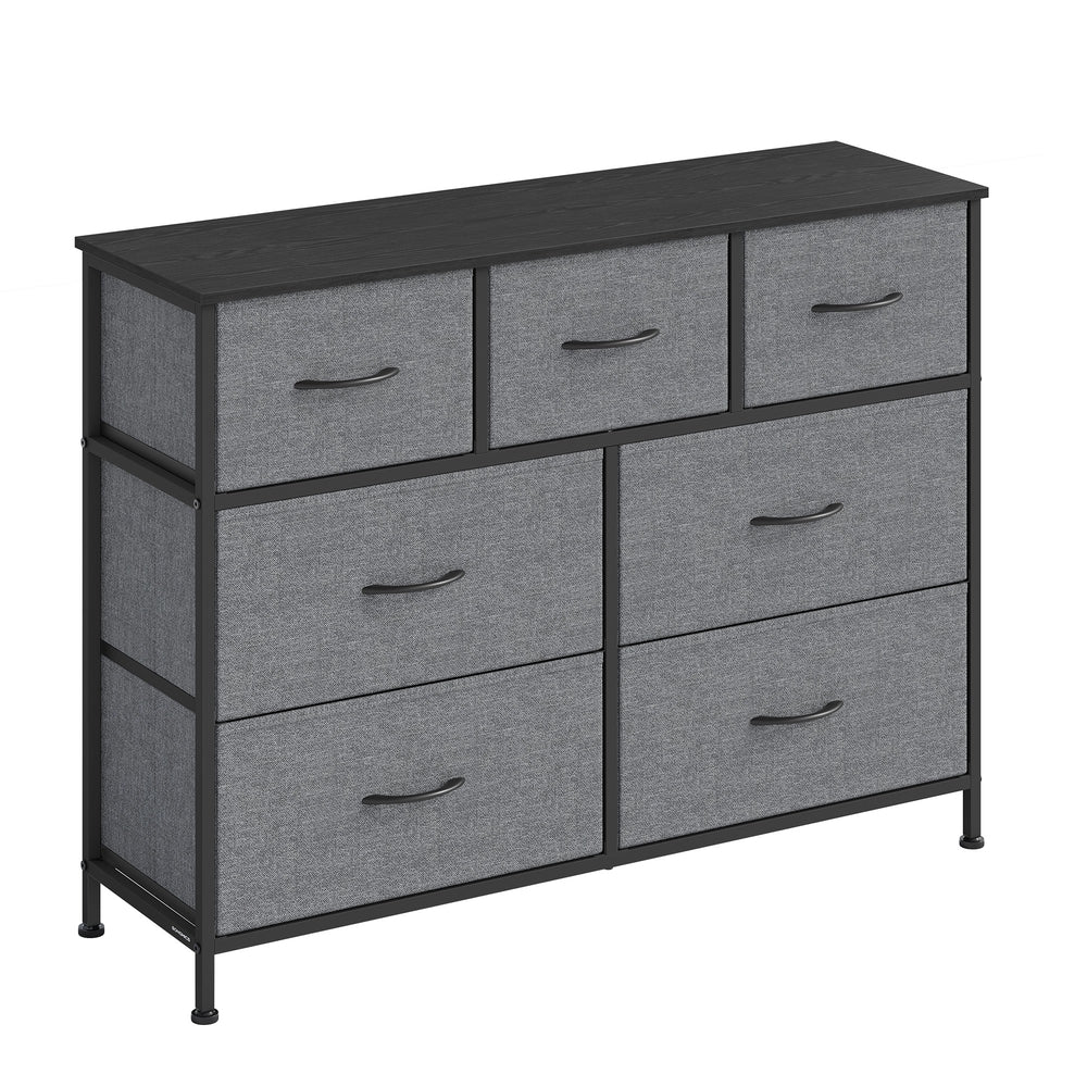 Kommode, Schrank, 7 Stoffschubladen