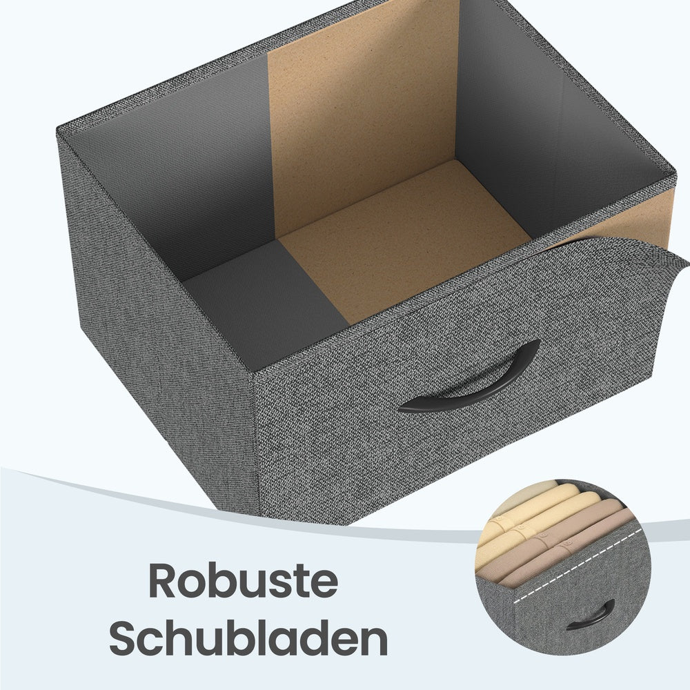 Kommode, Schrank, 7 Stoffschubladen