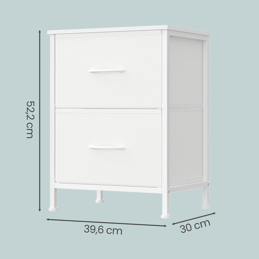 Nachttisch 2er Set, 2 Schubladen, für Schlafzimmer