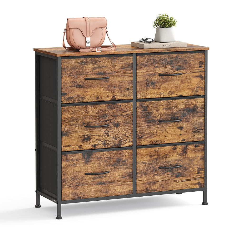 Kommode, Schrank, 6 Stoffschubladen