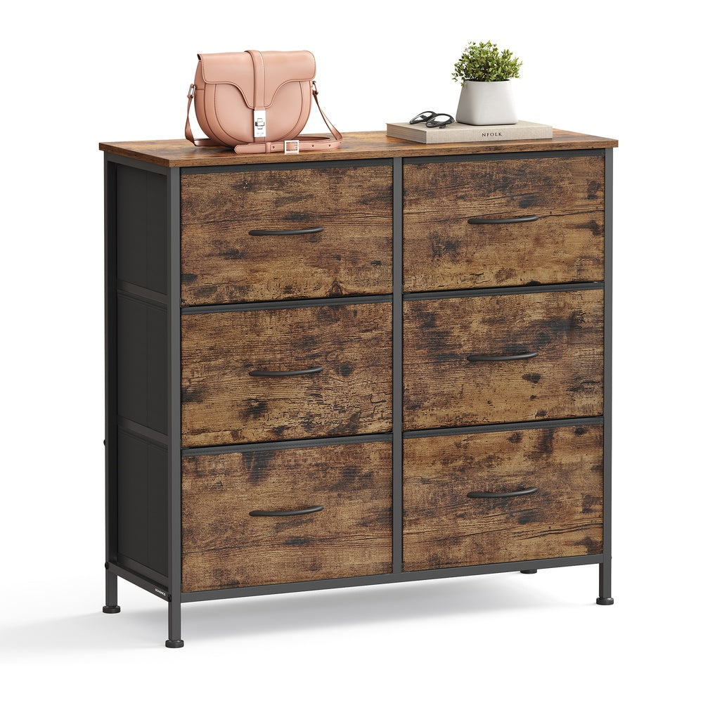 Kommode, Schrank, 6 Stoffschubladen