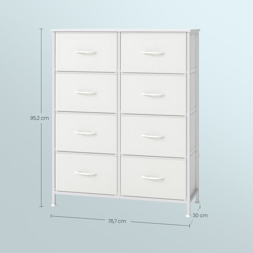 Kommode, Schrank, 8 Stoffschubladen