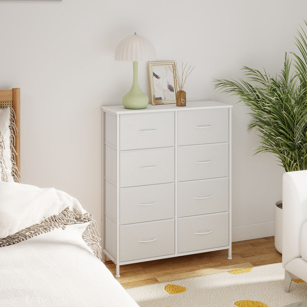 Kommode, Schrank, 8 Stoffschubladen