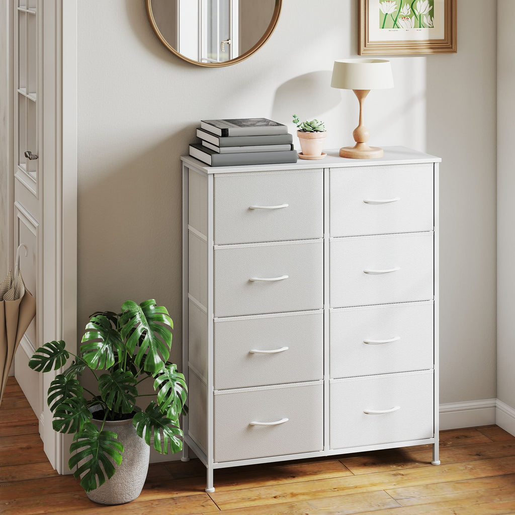 Kommode, Schrank, 8 Stoffschubladen