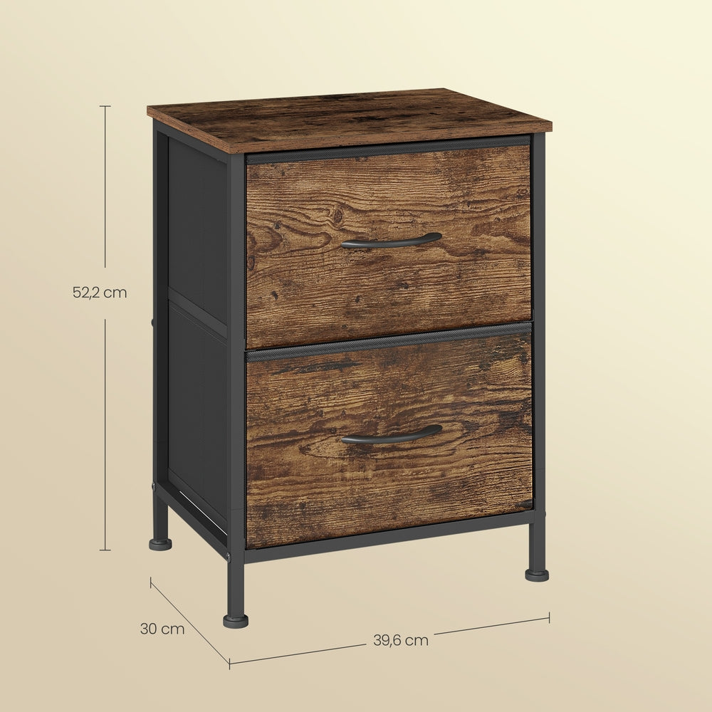 Kommode, Schrank, 2 Stoffschubladen