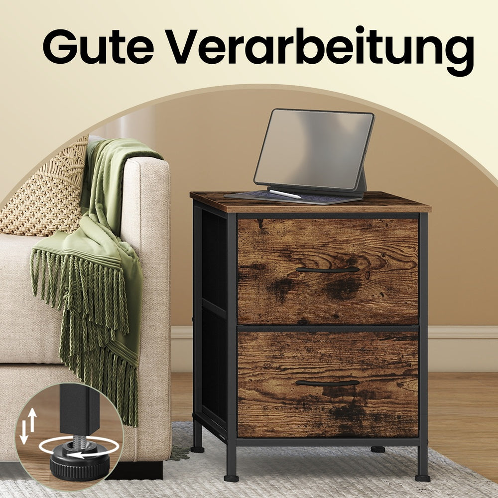 Kommode, Schrank, 2 Stoffschubladen